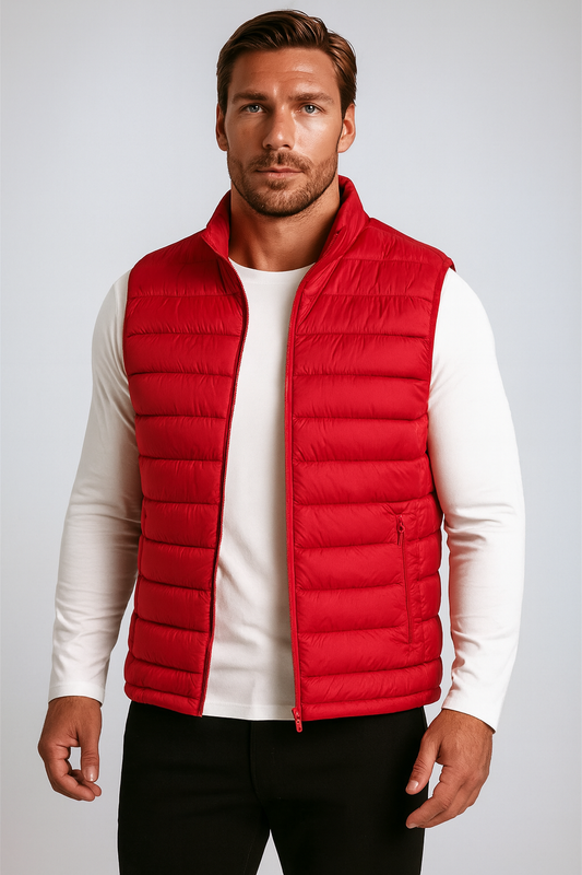Premium Herre Rote Puffervest