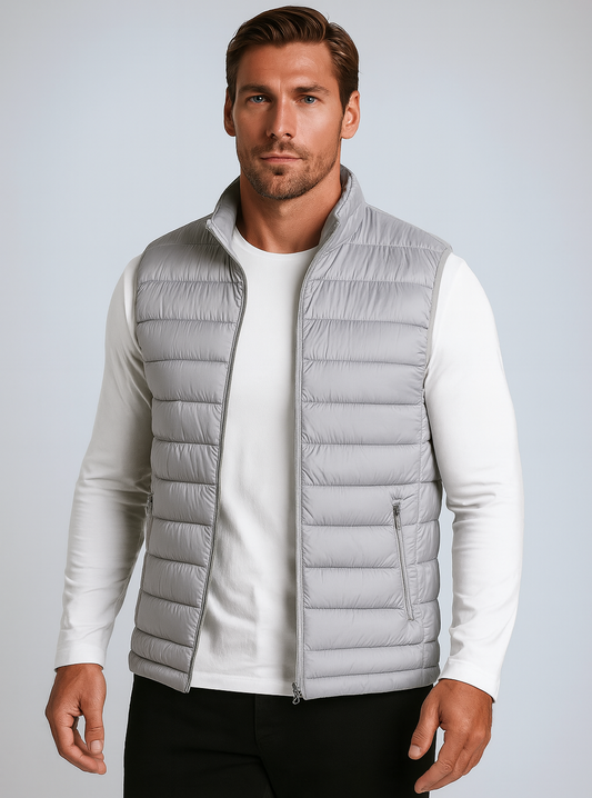 Premium Herren graue Steppjacke