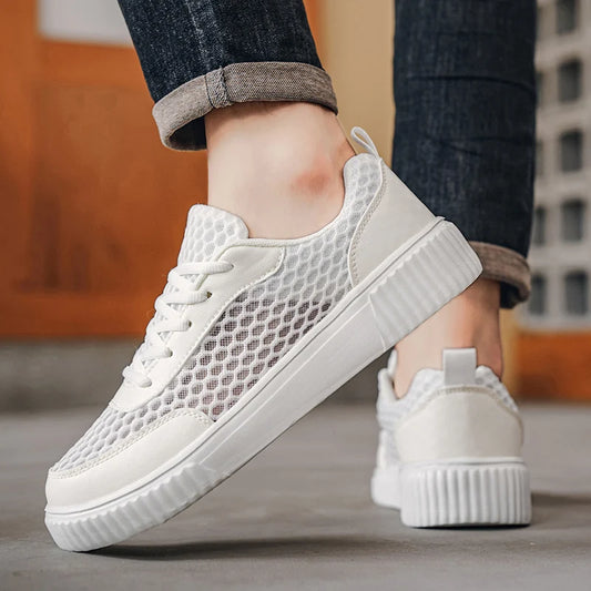 Orthopädische Herren-Sneaker in Weiß – Atmungsaktiv, Bequem & Perfekt für den Sommer