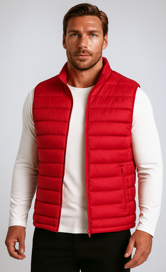 Premium Herre Rote Puffervest
